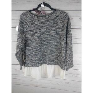 Loft Sweater With Ruffles At Bottom Size Medium